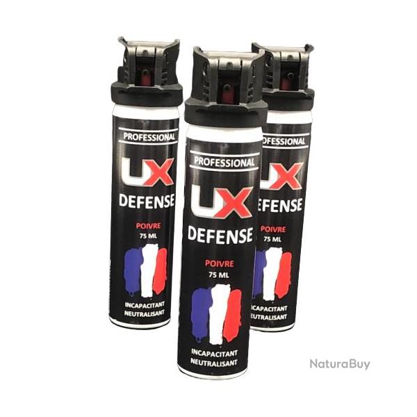 3X Bombe de dfense Umarex Defense Gel Poivre 75 ml
