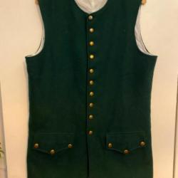 Gilet 18ème Wool 1760 Waistcoat révolution américaine