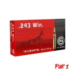 Balles Geco TM Demi-blindée - Cal. 243 Win. 243 win / Par 1 - 243 win / Par 3