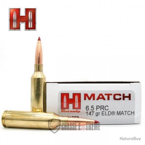 20 Munitions HORNADY 6.5 Prc 147 Gr Eld Match