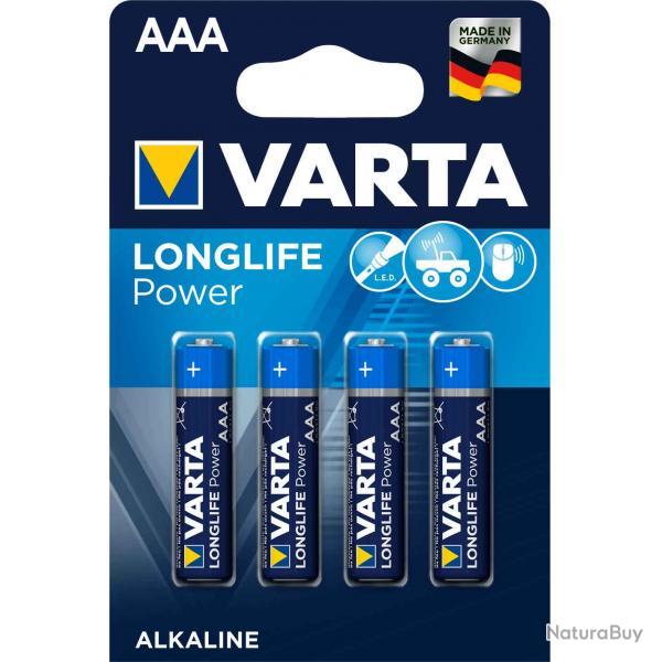 LR03/AAA - VARTA LONG LIFE POWER ALCALINE - BLISTER DE 4