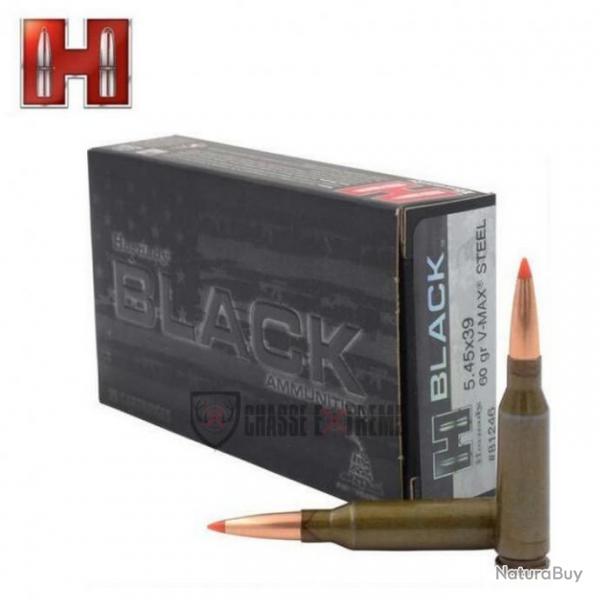 20 Munitions HORNADY V-Max Black cal 5.45x39 60 gr