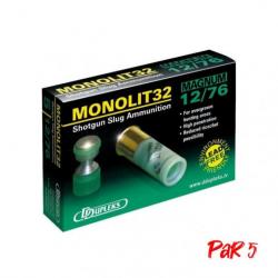Balles Dupleks Monolit 32 - Cal. 12/70 - Par 5