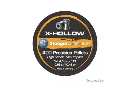 Boîte de plombs Stoeger X-hollow tête ronde - 4.5 mm / Par 5