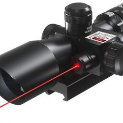 Lunettes de Visée Optique de Rifle 2.5-10x40ER Chasse Rouge Vert Laser Intégré Haute Qualité