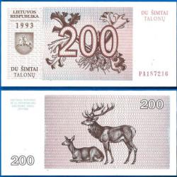 Lituanie 200 Talonas 1993 Neuf Billet Litu Litas