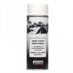 BOMBE PEINTURE MILITAIRE ARMÉE - COULEUR FLAT WHITE  - 400ML  -