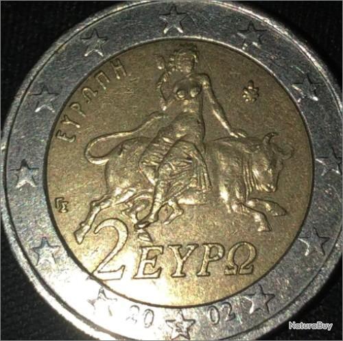 2 Euros Eypo Grece 2002 Avec Le S Dans Le Bas Rareté De La Pièce