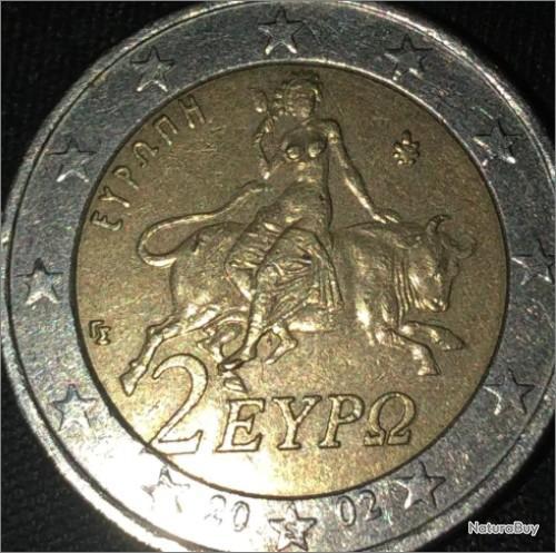 2 Euro Münze Griechenland 2002 Mit S 2 EUROS EYPO GRECE 2002 AVEC LE " S "dans le bas Rareté de la pièce