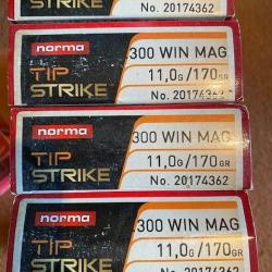 70 CARTOUCHES NORMA 300 WIN MAG TIP STRIKE 11 gr/170 Grains