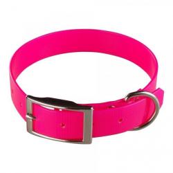 Collier gravé HUNT US 25 x 55 cm biothane rose - jokidog