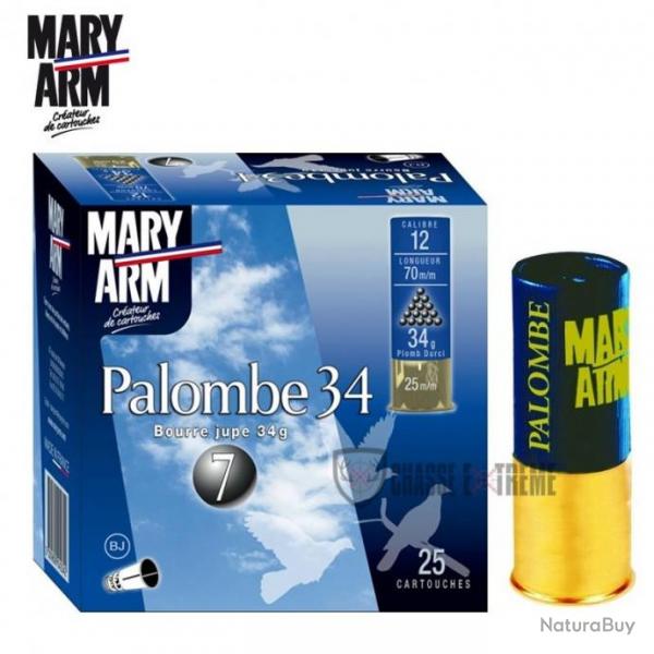 25 Cartouches MARY ARM Palombe 34G Cal 12/70 Pb N 4