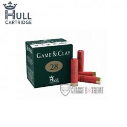 25 Cartouches HULL Game & Clay 18G Cal 28/65 Pb N°7