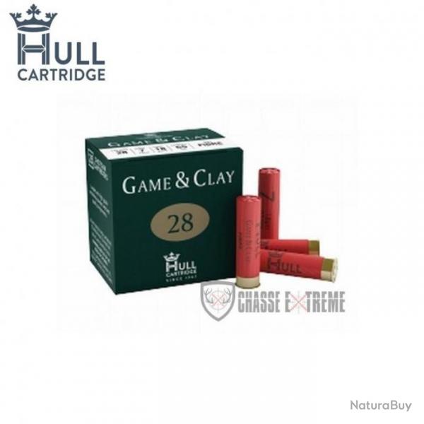 25 Cartouches HULL Game & Clay 18G Cal 28/65 Pb N7