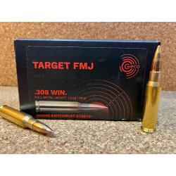 Munitions GECO Cal.308 win Target FMJ 9.5g 147gr X50