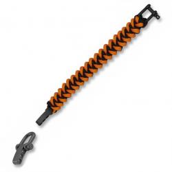 Bracelet paracorde (Couleur: Noir/orange)