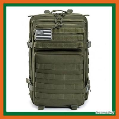Sac de voyage vidaXL Sac à dos en style militaire 50 L Vert olive