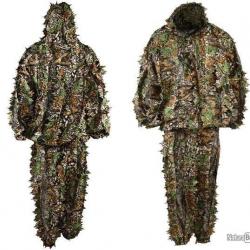 Tenue Camouflage Ghillie Chasse Armée Sniper Camouflage Forêt Chasse Veste Pantalon