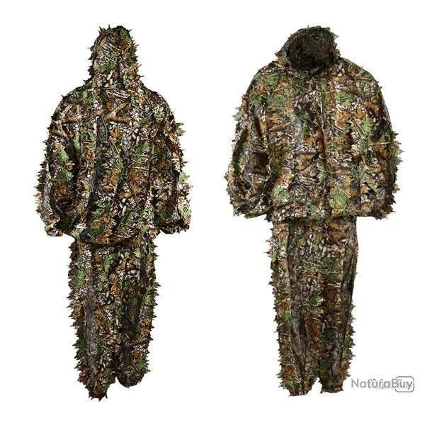 Tenue Camouflage Ghillie Chasse Arme Sniper Camouflage Fort Chasse Veste Pantalon