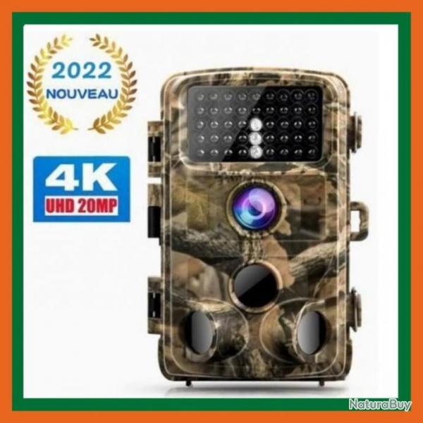 Nouveaut 2022 - Camra de chasse 20 MP 4K Camouflage IP56 - LIVRAISON GRATUITE ET RAPIDE