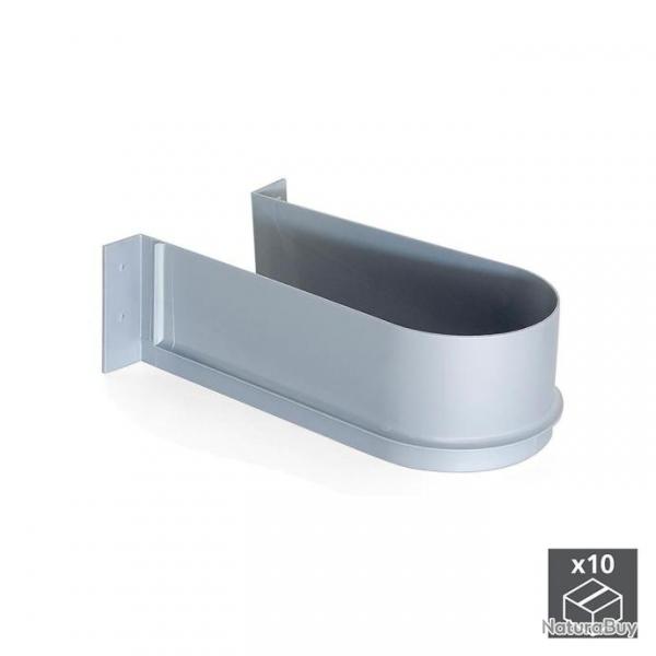 10 courbes sous-viers 3051621 en plastique gris Emuca