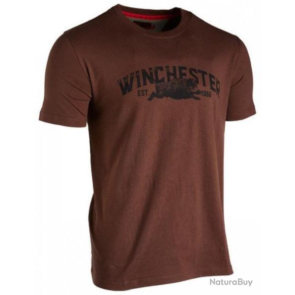 Tee shirt  manches courtes Vermont marron Winchester