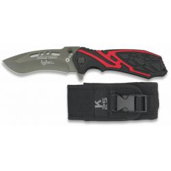 Couteau pliant - K25 - rouge et noir