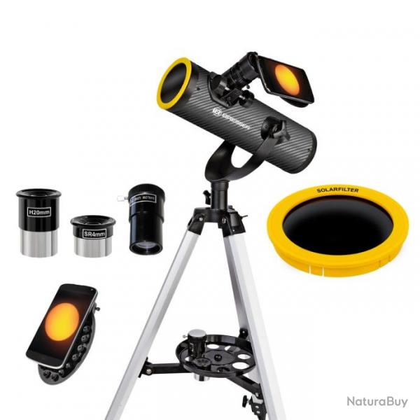 Tlescope Bresser Solarix 76/350 Astrophotographie + Monture AZ1 + Filtre Solaire + Oculaires
