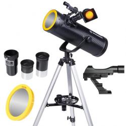 Télescope Bresser Solarix Carbon 114/500 Astrophotographie + Monture AZ1 + Filtre Solaire + Oculair