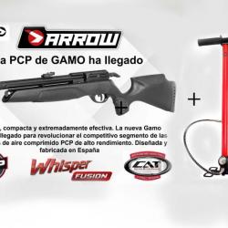 Carabine à air comprimé Gamo PCP Arrow, 4,5 mm, 19,9 joules + pompe bar Gamo + Kit Puissance