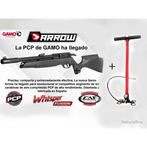 Carabine  air comprim Gamo PCP Arrow, 4,5 mm, 19,9 joules + pompe bar Gamo + Kit Puissance