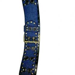 Ceinture vintage clouté en jean