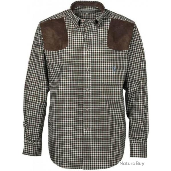 Chemise  manches longues Sologne Marron et Vert Percussion-4XL