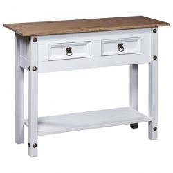 Table console Pin mexicain Gamme Corona Blanc 90x34,5x73 cm 282646