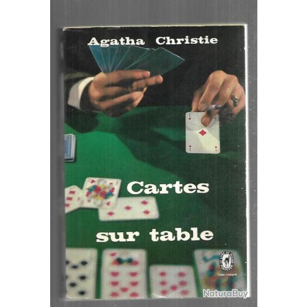 cartes sur table d'agatha christie , policier  livre de poche