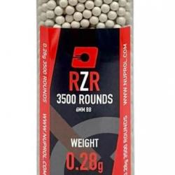 Billes Airsoft 6mm RZR 0.28g bouteille 3500 bbs-0,28g