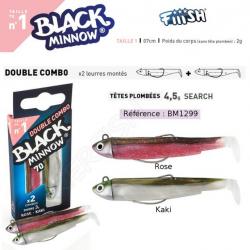 DOUBLE COMBO BLACK MINNOW FIIISH 7 cm / 4.5 g Rose - Kaki