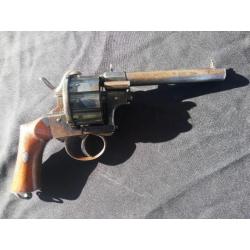 Rare revolver type chaineux 10 coups 12mm à broche