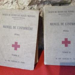 2 volumes medic  du manuel de l'infirmiere 1937
