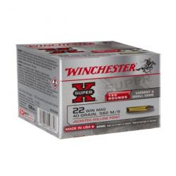 Balles Winchester Super-X Rimfire Jacket Hollow Point - Cal. 22 WMR - Par 1