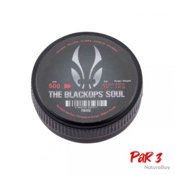 Boite de plombs Black Ops Soul  Tte pointue - Par 3 / 4.5