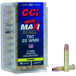 Balles CCI MaxiMag TNT JHP - Cal. 22 WMR - 22 MAG / Par 1