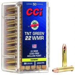 Balles CCI TNT Green HP - Cal. 22 WMR - 22 MAG / Par 1