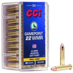 Balles CCI Gamepoint JSP - Cal. 22 WMR - 22 MAG / Par 1