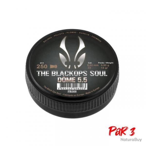 Plombs BO Manufacture The Black Ops Soul Dome - Cal 5.5mm Par 1 - Par 3