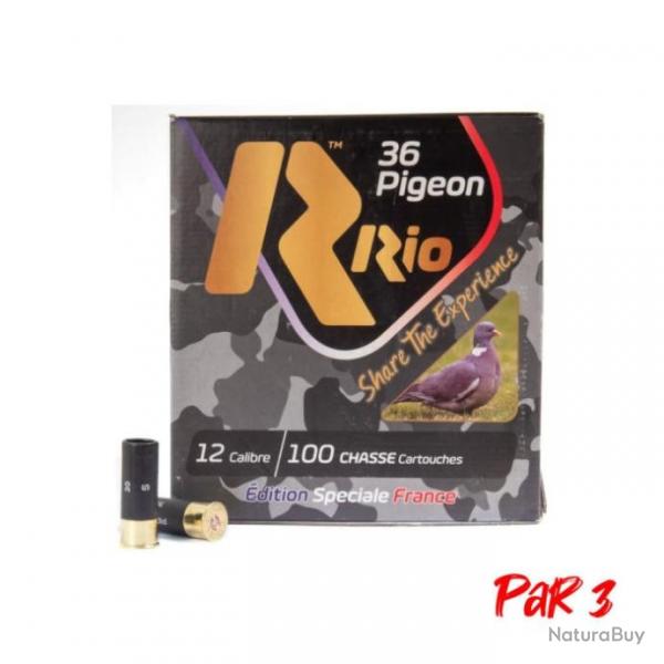 Cartouches RIO Pack Pigeon 36 BJ Cal.12 70 Par 3