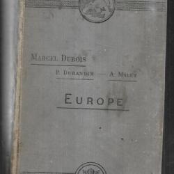 europe 1892 de marcel dubois , durandin et mallet,  scolaire ancien histoire , géographie ,démograph