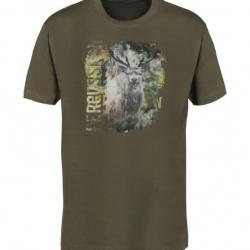 T-Shirt Sérigraphie Cerf Percussion-XXXXL