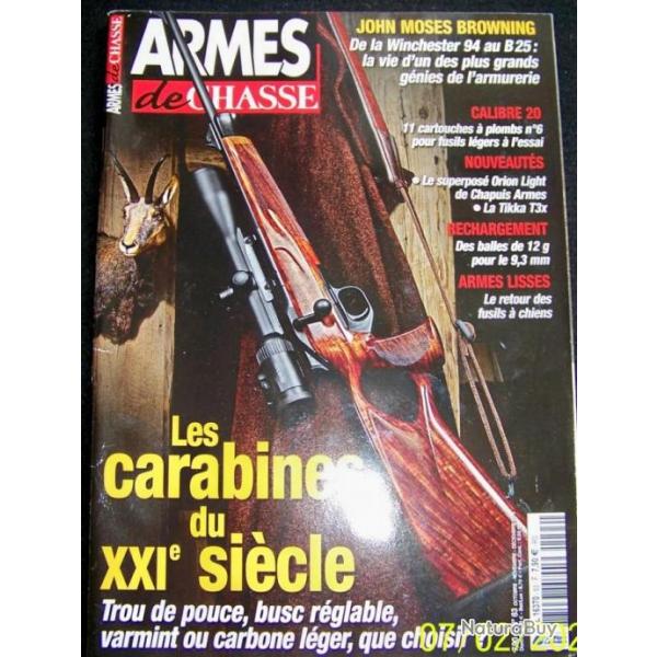 REVUE "ARMES DE CHASSE" EDITIONS LARIVIERE N63 octobre-novembre-dcembre- 2016- 114pages - 27x30 cm