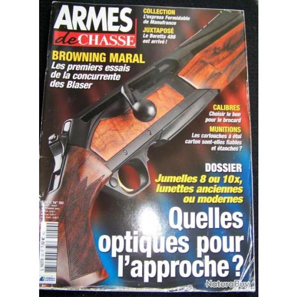 REVUE "ARMES DE CHASSE" EDITIONS LARIVIERE N50 juillet-aot-septembre-2013- 114 pages - 27x30 cm